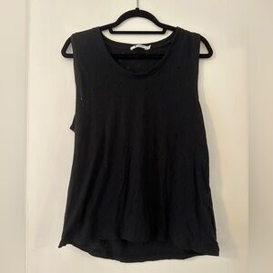 T by Alexander Wang Black Sleeveless Top size Medium